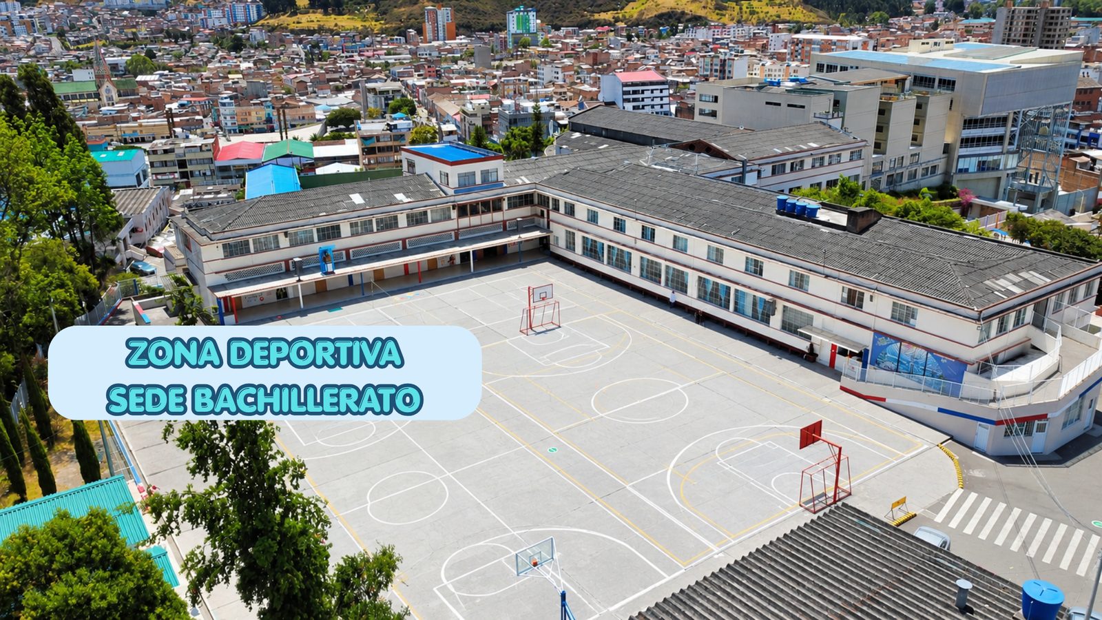 Zona deportiva de la sede bachillerato